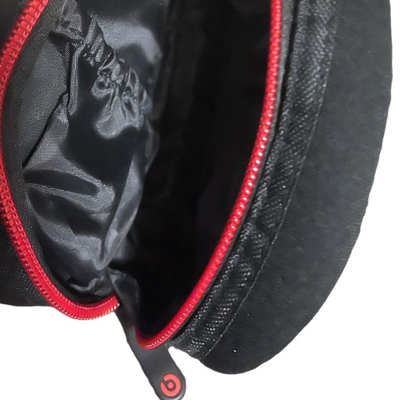 Beats by Dre Headphone Soft Carry Case Zipper Black Red Buckle Handle - Picture 4 of 5